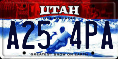 UT license plate A254PA