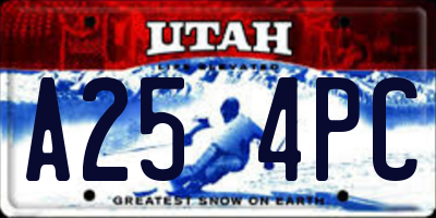 UT license plate A254PC