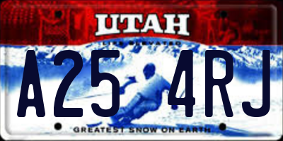 UT license plate A254RJ