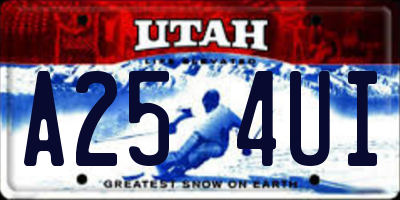 UT license plate A254UI