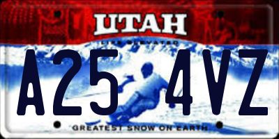 UT license plate A254VZ