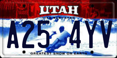 UT license plate A254YV