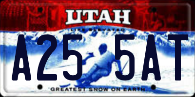 UT license plate A255AT