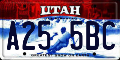 UT license plate A255BC