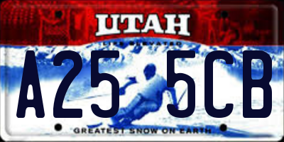 UT license plate A255CB