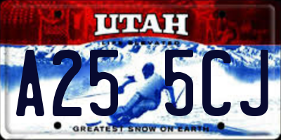 UT license plate A255CJ