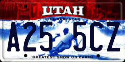 UT license plate A255CZ