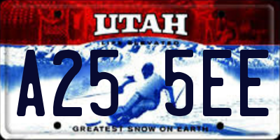 UT license plate A255EE