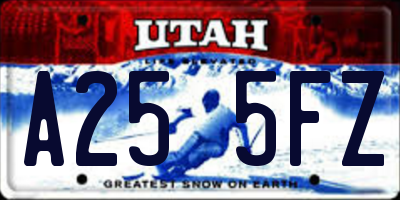 UT license plate A255FZ