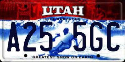 UT license plate A255GC