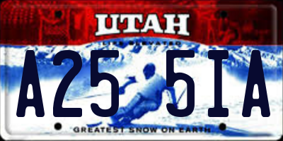 UT license plate A255IA