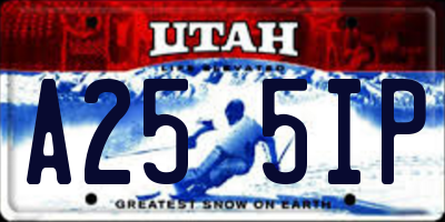 UT license plate A255IP