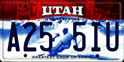 UT license plate A255IU