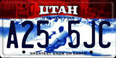 UT license plate A255JC