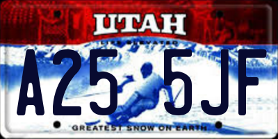 UT license plate A255JF