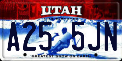 UT license plate A255JN