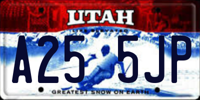 UT license plate A255JP