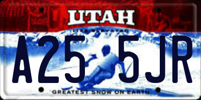 UT license plate A255JR