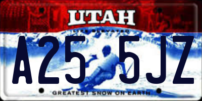 UT license plate A255JZ