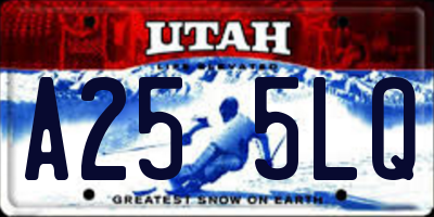 UT license plate A255LQ