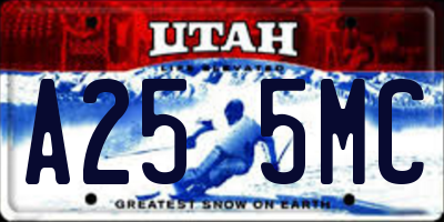 UT license plate A255MC