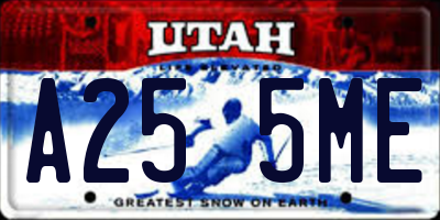 UT license plate A255ME