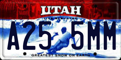 UT license plate A255MM