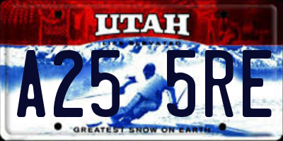 UT license plate A255RE