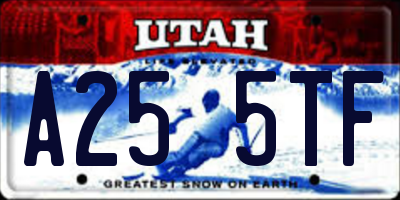 UT license plate A255TF