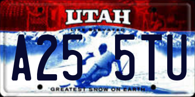 UT license plate A255TU