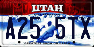 UT license plate A255TX