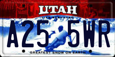 UT license plate A255WR