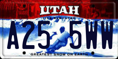 UT license plate A255WW