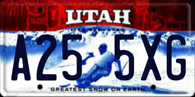 UT license plate A255XG