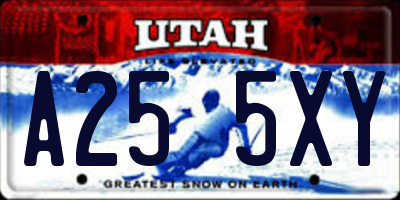 UT license plate A255XY