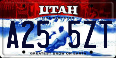 UT license plate A255ZT