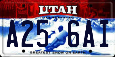 UT license plate A256AI
