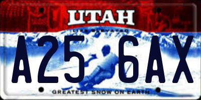 UT license plate A256AX