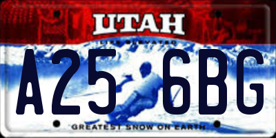 UT license plate A256BG