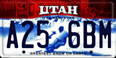 UT license plate A256BM