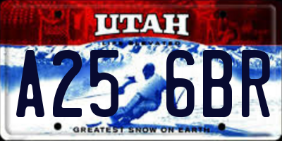 UT license plate A256BR