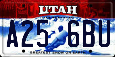UT license plate A256BU
