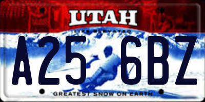 UT license plate A256BZ
