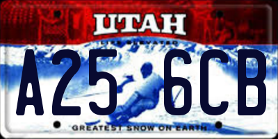 UT license plate A256CB