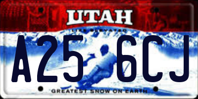 UT license plate A256CJ
