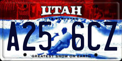 UT license plate A256CZ