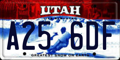 UT license plate A256DF