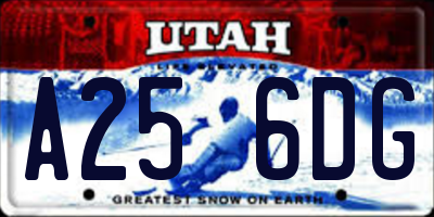 UT license plate A256DG