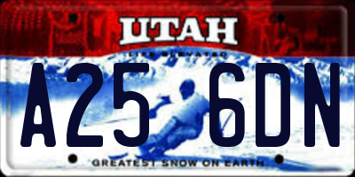 UT license plate A256DN