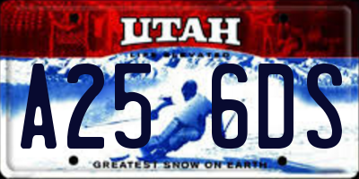 UT license plate A256DS